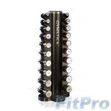 Набор хромированных гантелей в комплекте со стойкой GYMSTICK Tower Rack with Chrome Dumbbell  в магазине FitPro